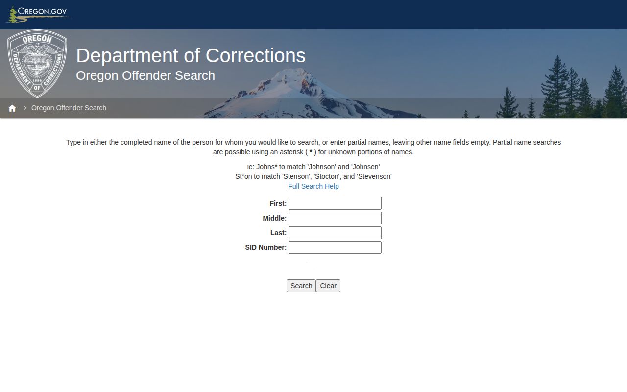 Oregon Offender Search for Deschutes County state releases
